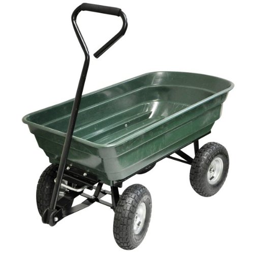 Kingfisher GCART 4 Wheel Tipping Action Garden Cart – Green ...