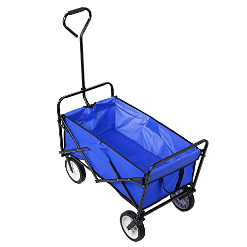 Homfa Garden Cart Trolley Foldable Pull Wagon Folding Trolley Camping ...